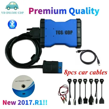 

New Blue VD TCS CDP Plus 2017R1 2016R0 Free keygen Bluetooth vd ds150e cdp for delphis autocoms car trucks OBD2 Diagnostic Tool