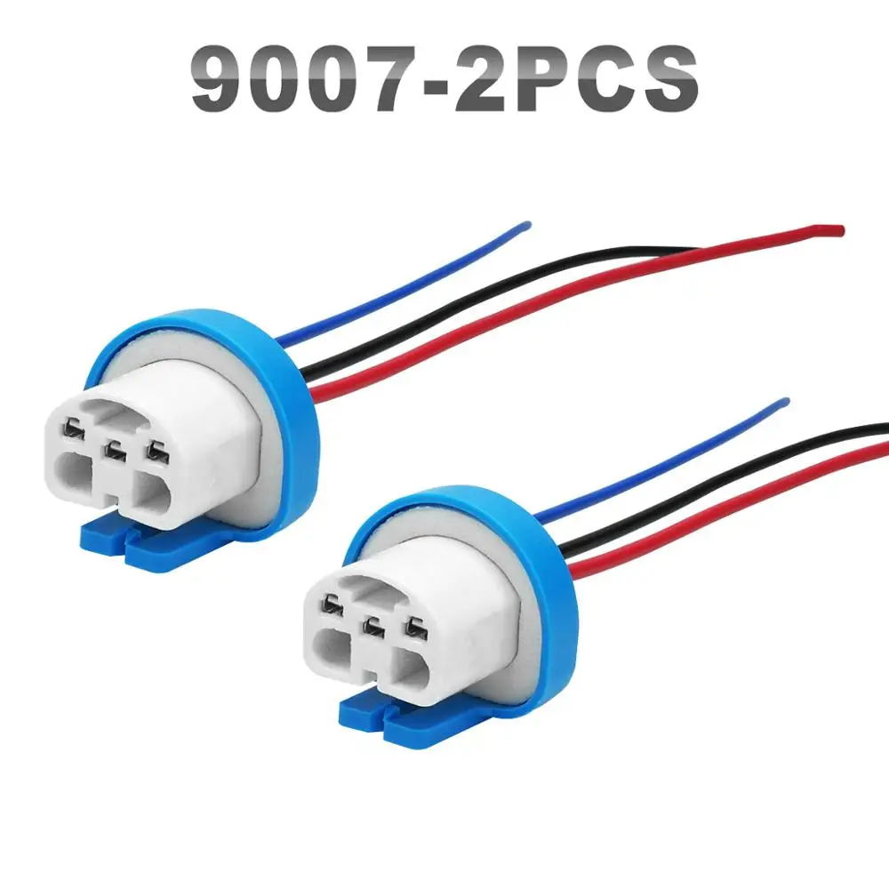 JGAUT 2 штуки H1 H7 H13 H8 H9 H11 9007 светодиодная жгут проводов коннектор дневных ходовых