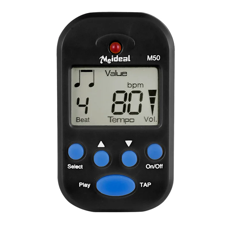 Цифровой мини тюнер M50 с ЖК дисплеем от 30 до 280bpm пластиковый вибрирующий метроном
