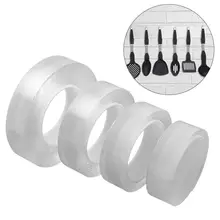 Многоразовая нано лента, многофункциональная двухсторонняя прозрачная противоскользящая гелевая прокладка Съемная нано не оставляющая следов лента моющаяся нано волшебная лента