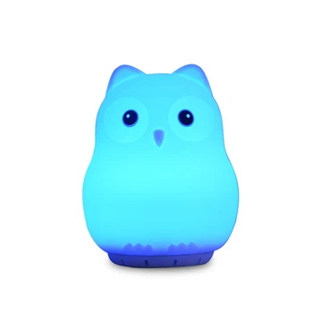 

Silicone Bird Music Lamp Bluetooth Speaker Player USB Rechargeable RGB LED Night Light Bedroom Bedside Lamp for Children Baby