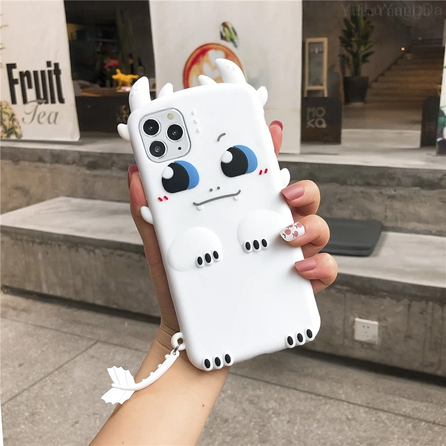 Cartoon 3D Toothless Dragon Phone Case For iPhone 6 6s 7 8 Plus X XR XS 11 Pro Max iPhone SE (2020) Soft Silicone Cover Coque Cartoon 3D Toothless Dragon Phone Case For iPhone 6 6s 7 8 Plus X XR XS 11 Pro Max iPhone SE (2020) Soft Silicone Cover Coque
