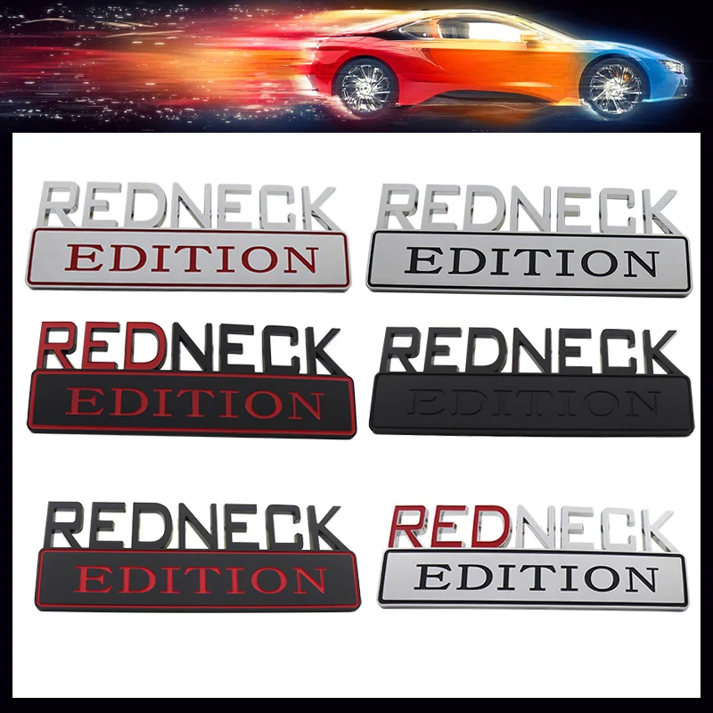 3D  Chrome REDNECK EDITION Emblem Car Trunk Fender Badge Decal Stickers