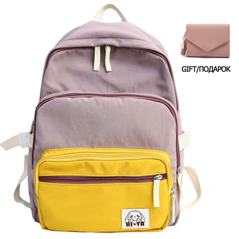 Новый водонепроницаемый нейлоновый рюкзак женский для путешествий школьные