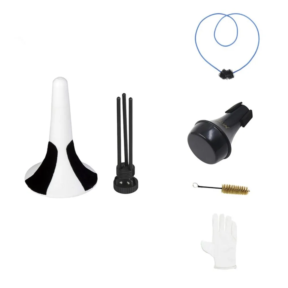

High Quality Trumpet Accessory Maintenance Cleaning Care Kit Including Trumpet Stand Valve Brush Flexible Snake Etc 6 Piece Suit