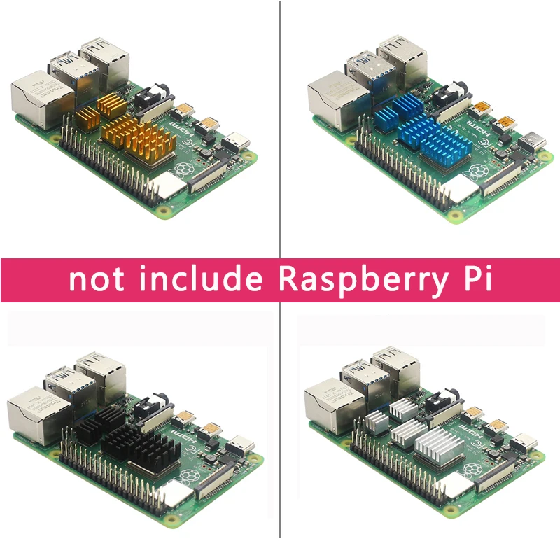 Raspberry Pi 4 ヒートシンク アルミニウム メタル ヒートシンク