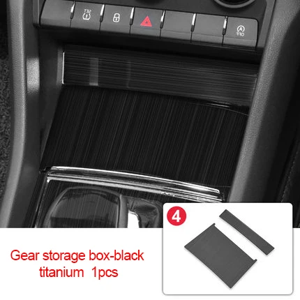Для Skoda Kodiaq ABS chrome коробка для хранения передач-черный серебристый титановый 1 шт. |