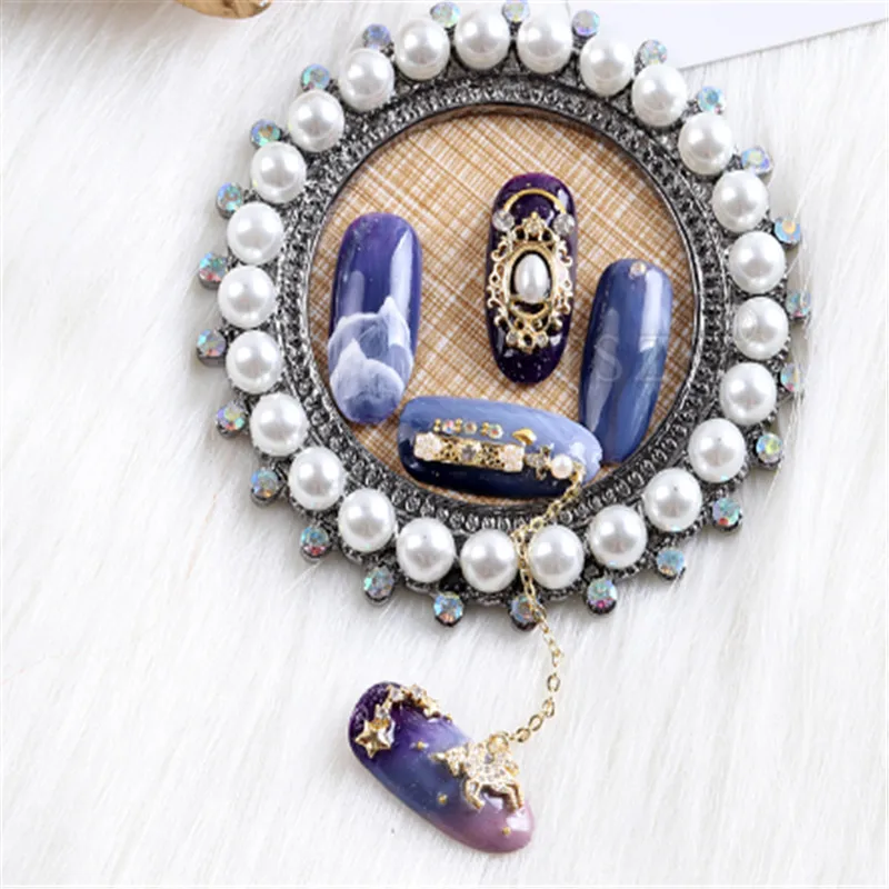 

Nail Art Display Nail Art Nail Heart Shaped With Pearl Photo Frame Display Stand Screen Stand Display Stand Manicure Tool