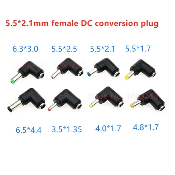 

5PCS DC Power Jack 5.5 x 2.1mm Female To 6.5 4.8 4.4 4.0 3.5 3.0 2.5 2.1 1.7 1.35 mm Male DC Plug Connectors
