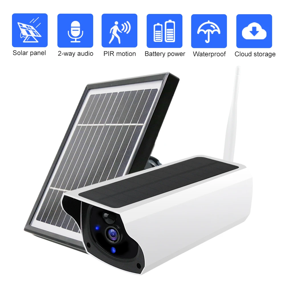 Беспроводная IP камера с солнечной панелью 1080P Wi Fi|Камеры видеонаблюдения| |