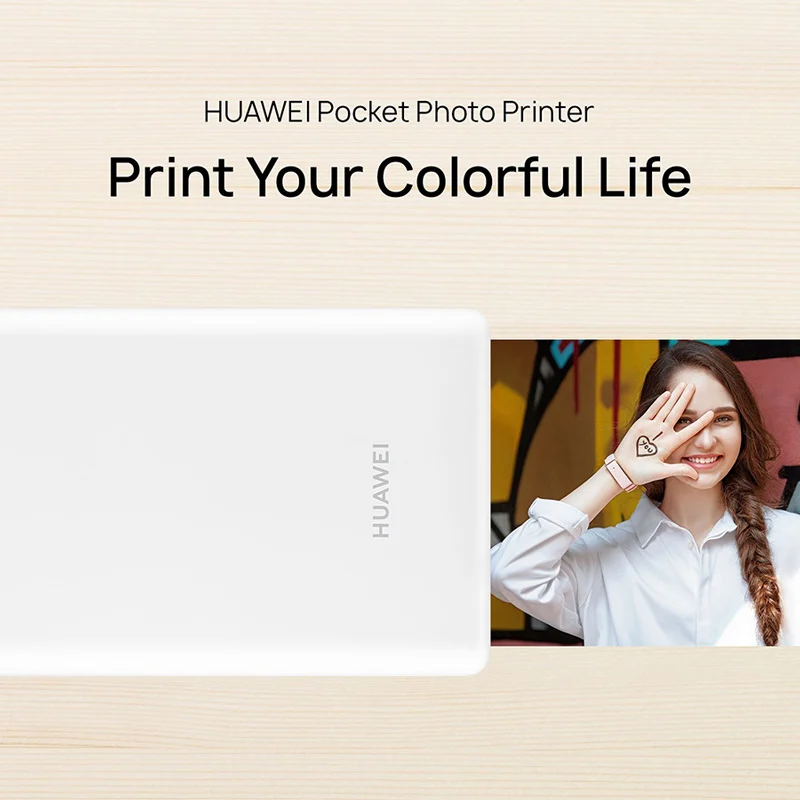 Comprar Original HUAWEI AR portátil de bolsillo de la impresora de fotos Mini Bluetooth 4,1 impresoras DIY foto para todos los teléfonos móviles 300 ppp impresora rápida