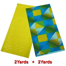 Полиэстер воск нигерийская Анкара ткань Chitenge Ghana Kente воск для платья африканская Kitenge Ткань с принтом для синей ткани в 2+ 2 ярдов