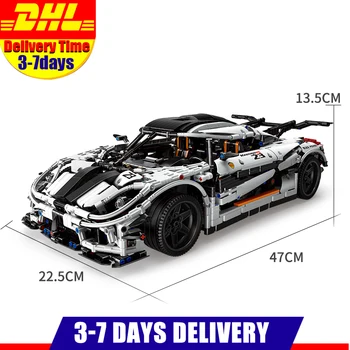 

2020 IN Stock Mould King 13120 Technic Koenigsegged Sports Racing White Car Model Building Blocks Bricks 23002 Kids toys Gift