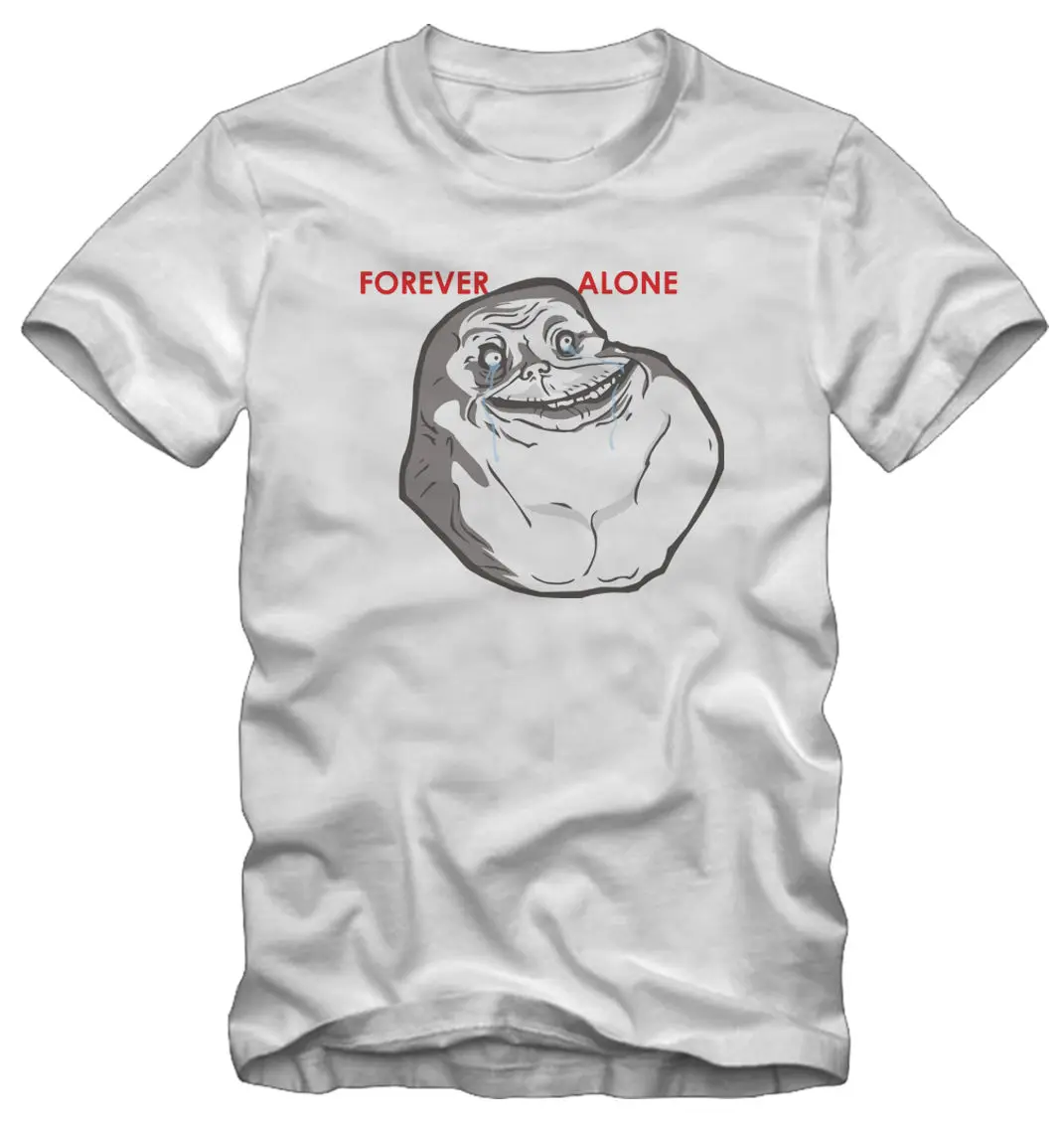 Футболка/Maglietta Forever alone Meme Kraz Shop 2019 модная футболка из 100% хлопка топы оптом
