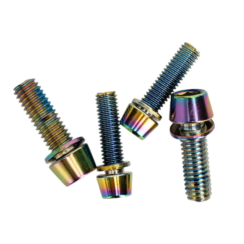 Bulloni per manubrio in acciaio inox, M5 x 18 mm, viola, confezione