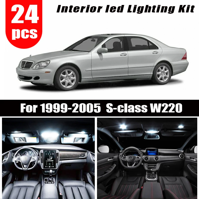 Для Mercedes Benz S class W220 S500 S600 S55AMG S63AMG S65AMG 1999 2005 светодиодная лампа подсветка салона +