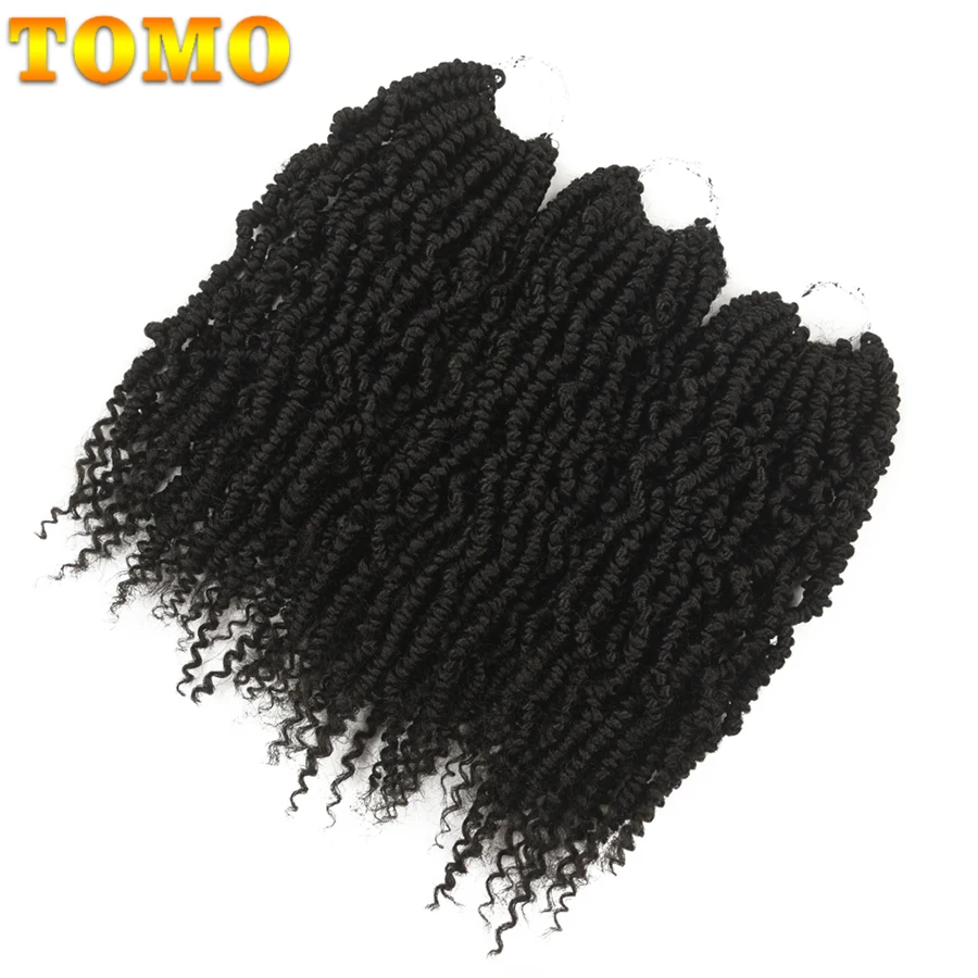TOMO Bomb Twist Crochet Braids Pre-looped Passion Twist Crochet Hair Ombre Spring Twist Synthetic Braiding Hair Extensions 14