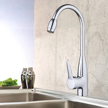 

Kitchen 360Degree Rotatable Spout Single Handle Sink Kitchen/Bath Basin Mixer Tap Faucet Wash Basin Basin Hot/Cold Faucet W Q9E7