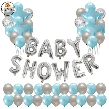 

1set Babyshower Foil Balloons Birthday Party Decorations Its A Boy Girl Gender Reveal Supplies Baby Shower Blue Latex Balls