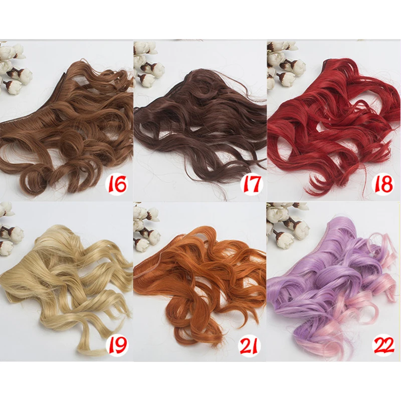 15 см * 100 трессы волосы для кукол большой кривой BJD парик куклы кукла парики DIY