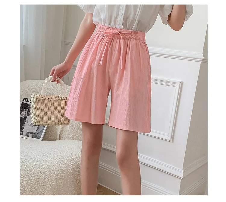 Summer Women's Shorts Cotton Linen  Material Fashionable Casual Wide Leg Shorts Girl Trendy Shorts Plus Size M-3XL Loose Shorts summer clothes for women
