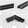 lot led track light Fitting Aluminum track Rail 0.5m 1m black white straight L cross connector jointer for 2 wire track light 5
