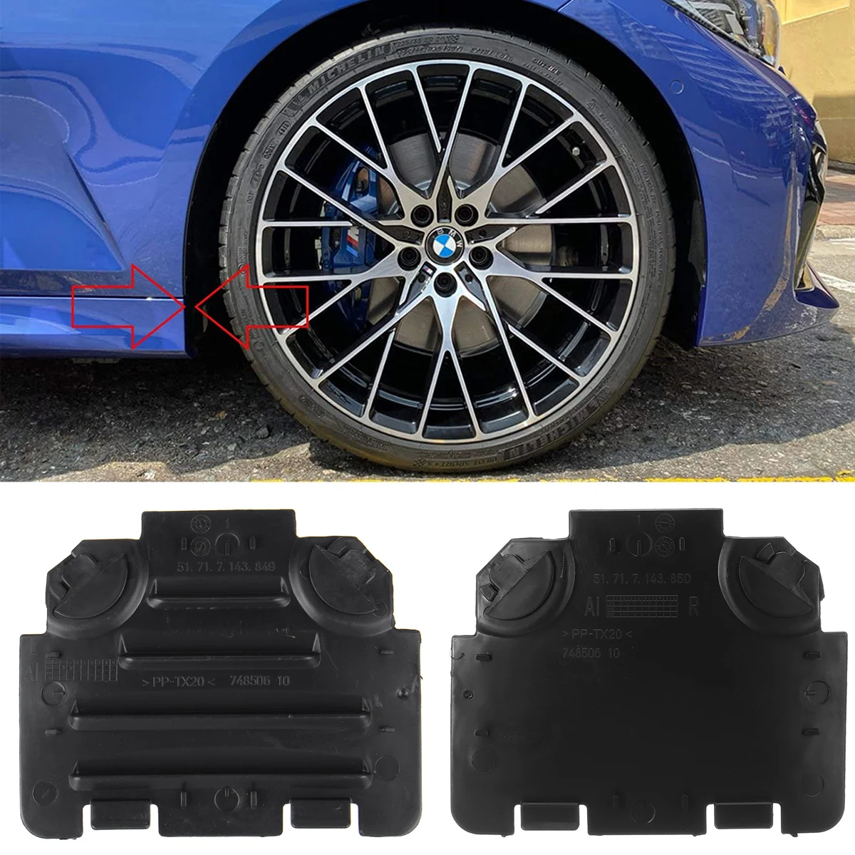 Fender Flares 2Pcs Universal Car Fender Flares Extra Wide Body Wheel