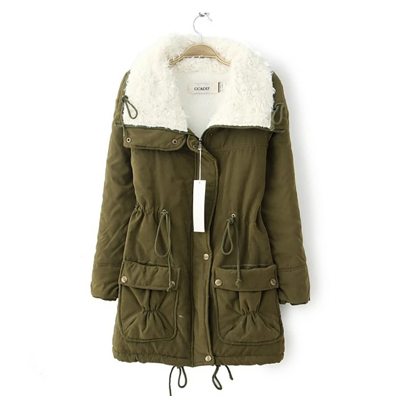 Модное повседневное пальто для беременных, зимняя женская куртка, Толстая теплая короткая плюшевая Женская куртка с меховым воротником