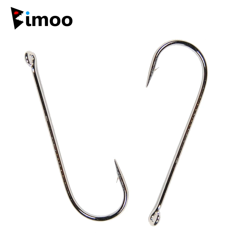 Bimoo50pcsAberdeenLongShankFishHookSabikiRigStreamerFly