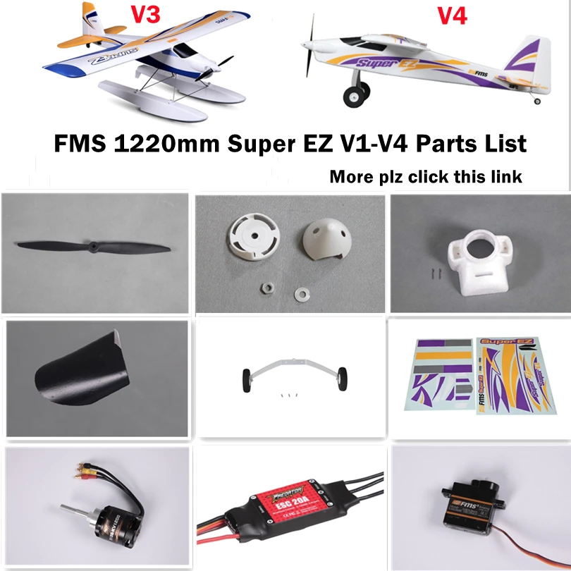 Afvoer Ongeschikt schommel FMS 1220mm Super EZ Trainer Onderdelen Propeller Spinner Motor As Mount  Board Landingsgestel ESC RC Vliegtuig Model Vliegtuig vliegtuigen|Onderdelen  & accessoires| - AliExpress