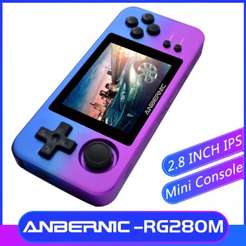 ANBERNIC-consola de juegos portátil RG280M, minijuegos Retro, 2,8 pulgadas, IPS, 64 bits, emulador PS1, consola portátil RG280