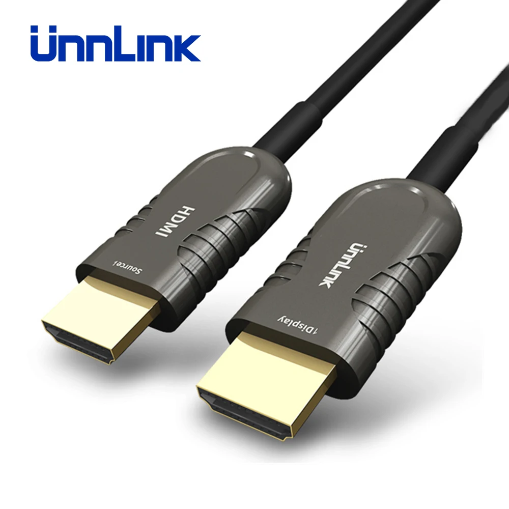 Unnlink HDMI 2,0 кабель с длинной передачей без потерь UHD 4 k@ 60Hz HDMI кабель волоконно-оптический кабель 10 м 20 м 25 м 30 м 40 м 50 м 60 м для ТВ
