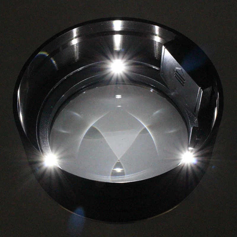 6X Illuminated LED Magnifier Desktop Reading Multifunctional Magnifying Glass Dome Paperweight Lens Loupe for Low Vision Aids