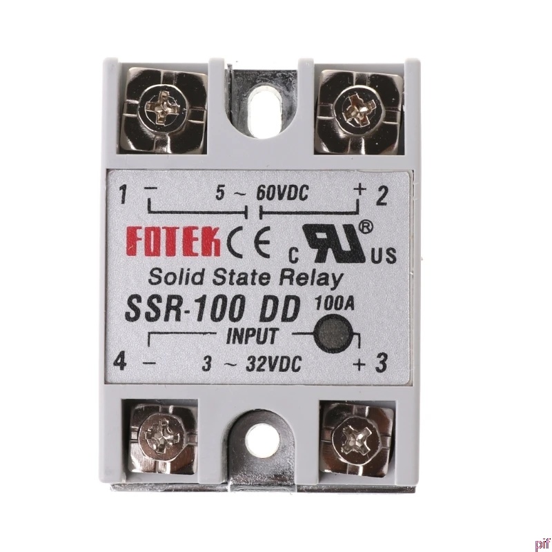 

SSR-100 DD Solid State Relay Module 100A 3-32V DC Input 5-60V DC Output Relay