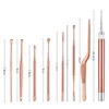 8PCS Set Ear Wax LED Light Pickers Earpick Remover Curette Earwax Cleaner Spoon Ear Care Booger Cleaning Tweezers Forceps Tool 3
