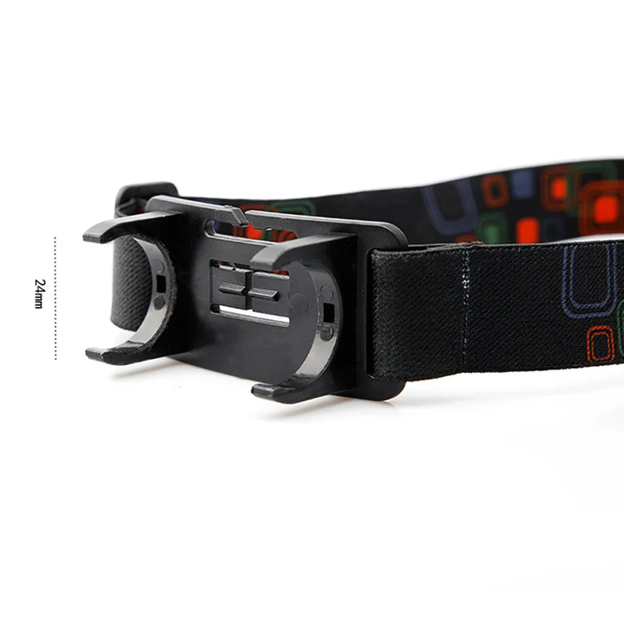 Flashlight Holder Head Strap Flashlight Clip Elastic Head Strap for 24mm LED Flashlight to Headlamp