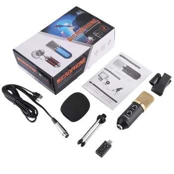 

LESHP Black Volume Reverberation Condenser Network K Song Dedicated Microphone for Personal Studio, Chat Rooms, Radio Stations