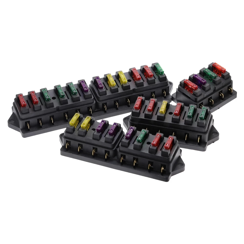 4/6/8/10/12 Way Car Fuse Holder Car Fuse Box Truck Auto Blade with 4/6/8/10/12 Fuses for 12V 32V ATO Standard Circuit fuse box holder fuse holder fuse box