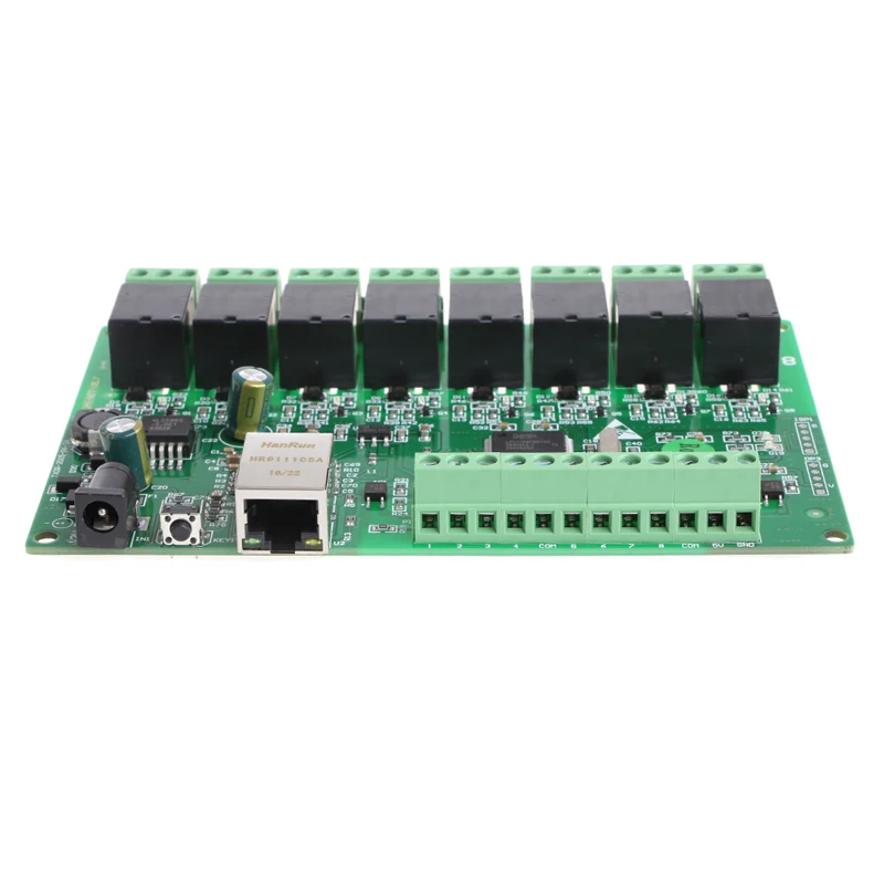 Сетевое реле TCP/IP 8 канальное сетевое с двойным управлением интерфейс Ethernet RJ45 TCP