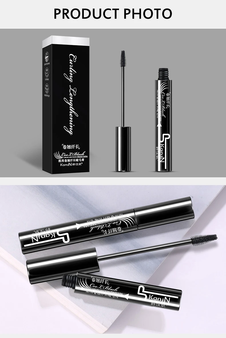 Новые брендовые длинные загнутые тушь для ресниц Smudge-proof Eye Lash удлинение макияж водостойкая ресница черные утолщающие удлинение