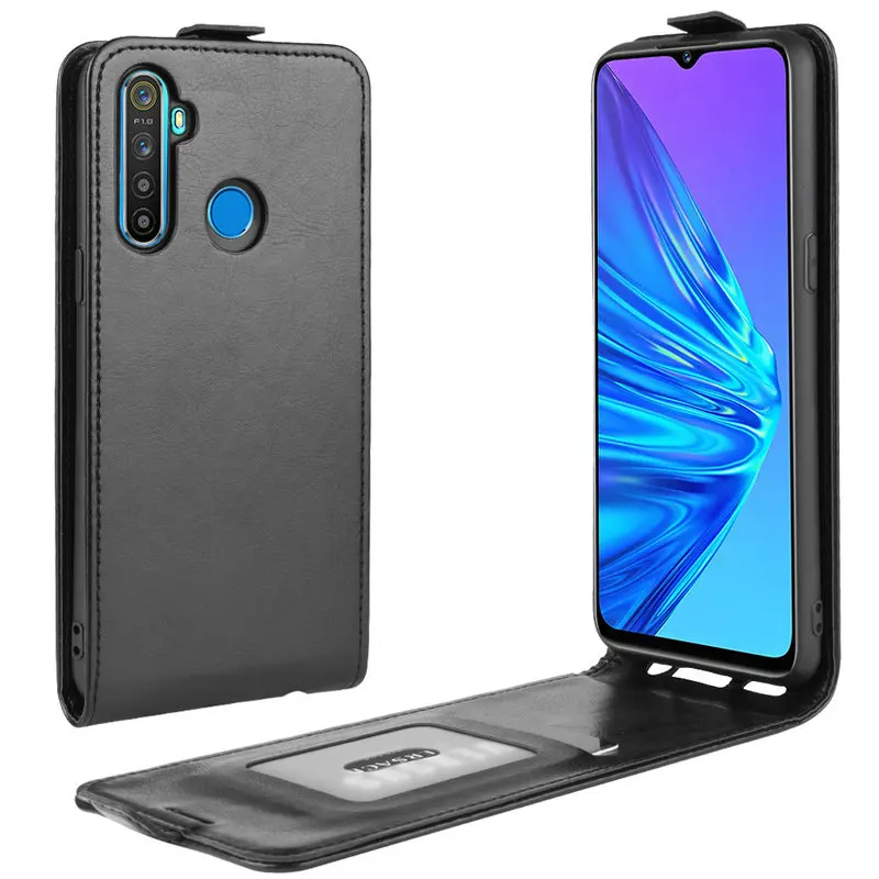 Кожаный чехол-книжка для Oppo Realme 5 RMX1911 чехол-бумажник в стиле ретро Pro rmx1900