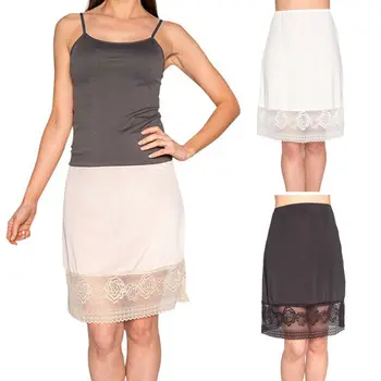 

Sexy Womens Lace Half Slip Underskirt Petticoat Under Mini Skirt Safety Skirt Women Summer Skirt