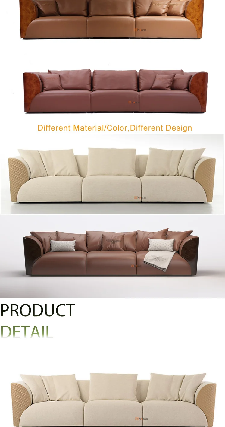 Роскошный итальянский дизайн натуральная кожаная домашняя мебель гостиная секционный диван диваны набор