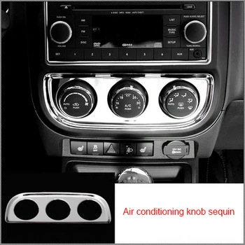 

For Jeep Compass Patriot 10-15 Air conditioning knob sequin chrome molding trim 1pc