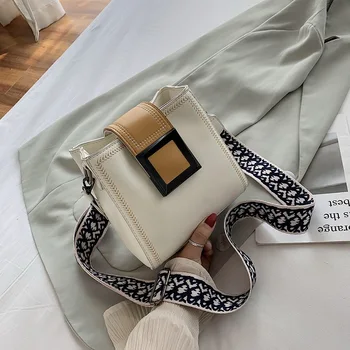 

Popular bags women bags 2020 new ladies wide shoulder strap messenger bag fashion bucket shoulder bag