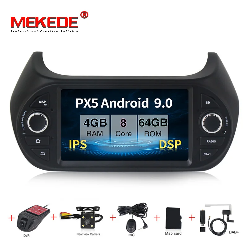 

MEKEDE Android 9.0 7inch IPS DSP Car Multimedia DVD Player for FIAT/Fiorino/Qubo/Citroen/Nemo/Peugeot/Bipper GPS navigation
