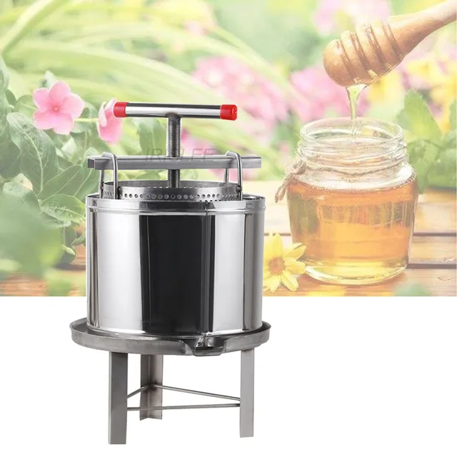 Manual Honey Presser Stainless Steel Mulberry Grape Blueberry Juicer Hydraulic Squeezer Honey Processing Machine Beekeeping Tool