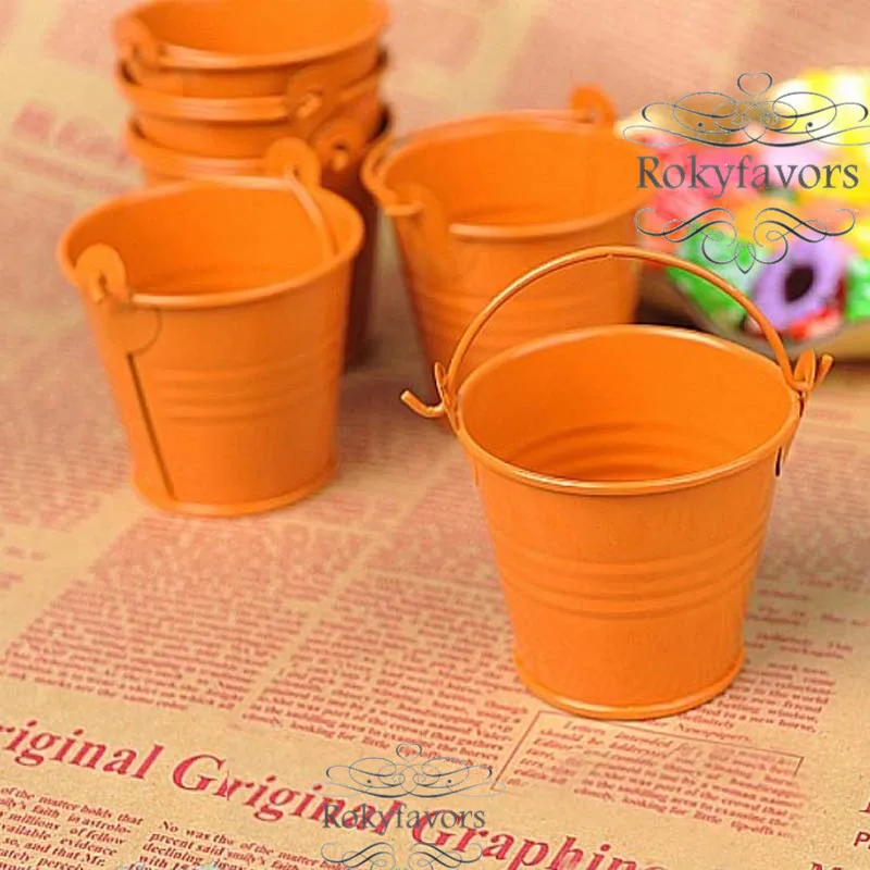 orange mini pails