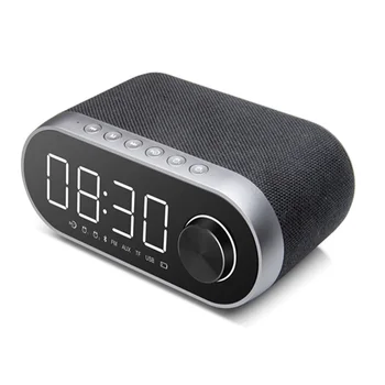 

Bluetooth Speaker Wireless Portable LED Alarm Clock Multifunction Speaker Black