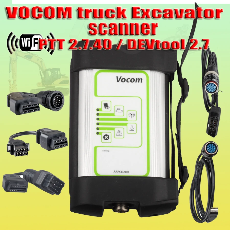 Новейший V2.7.40 для Vol-vo 88890300 Vocom интерфейс wifi UD/Mack грузовик Диагностика грузовик экскаватор Диагностика+ PTT Tech Инструмент